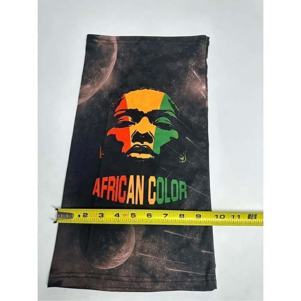 African Color Neck Gaiter Sun Dust Protection Neck Wraps One Sz Adult